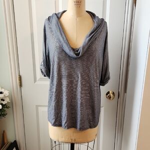 Women's Gray Cowl Neck Sweater